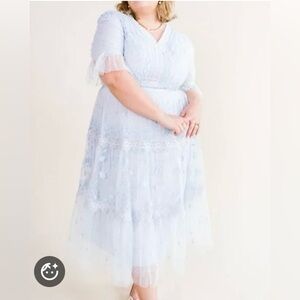 Ivy City Co Light Blue Jules dress